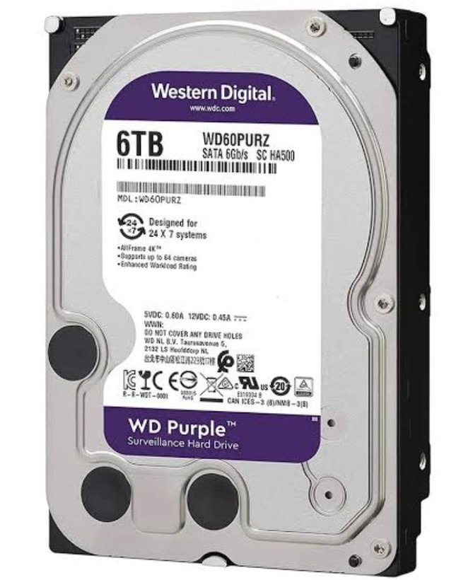 هارد HDD وسترن دیجیتال مدل بنفش ظرفیت 6 ترابایت